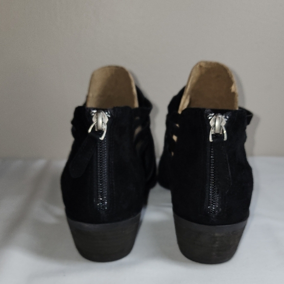 Caslon Black Suede Cutout Ankle Booties - Picture 2 of 9